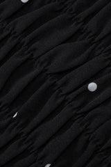 Polka Dot Ruffled Halter Tie Crop Top