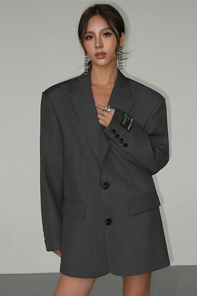 Wide Shoulder Office Blazer Main image