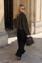 Minimalist Lapel Short Wool Coat