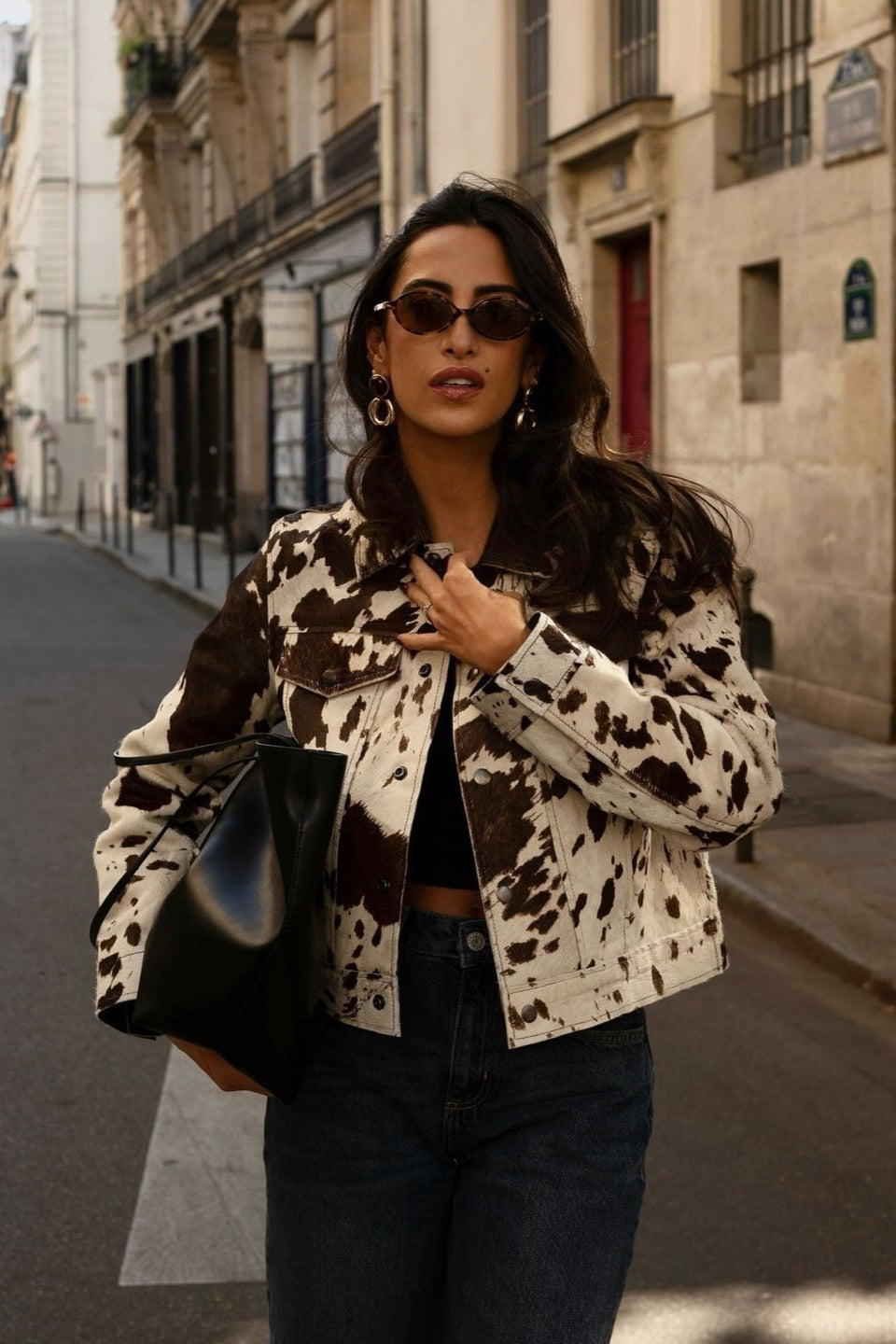 Color Block Printed Wool Jacket Main image