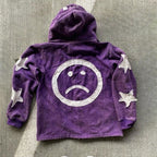 Vintage Patchwork Graphic Print Hoodie