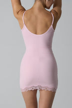Stretchy Sleeveless Lace Slip Bodycon Dress
