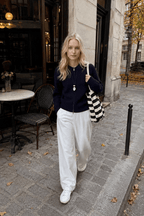 Casual Solid Color Zip-Up Loose Fit Knit Sweater