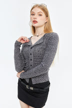 Single Breasted Knit Cardigan