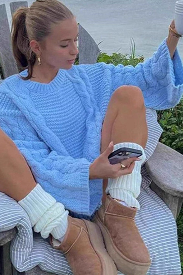 Chunky Cable Knit Loose Sweater Main image