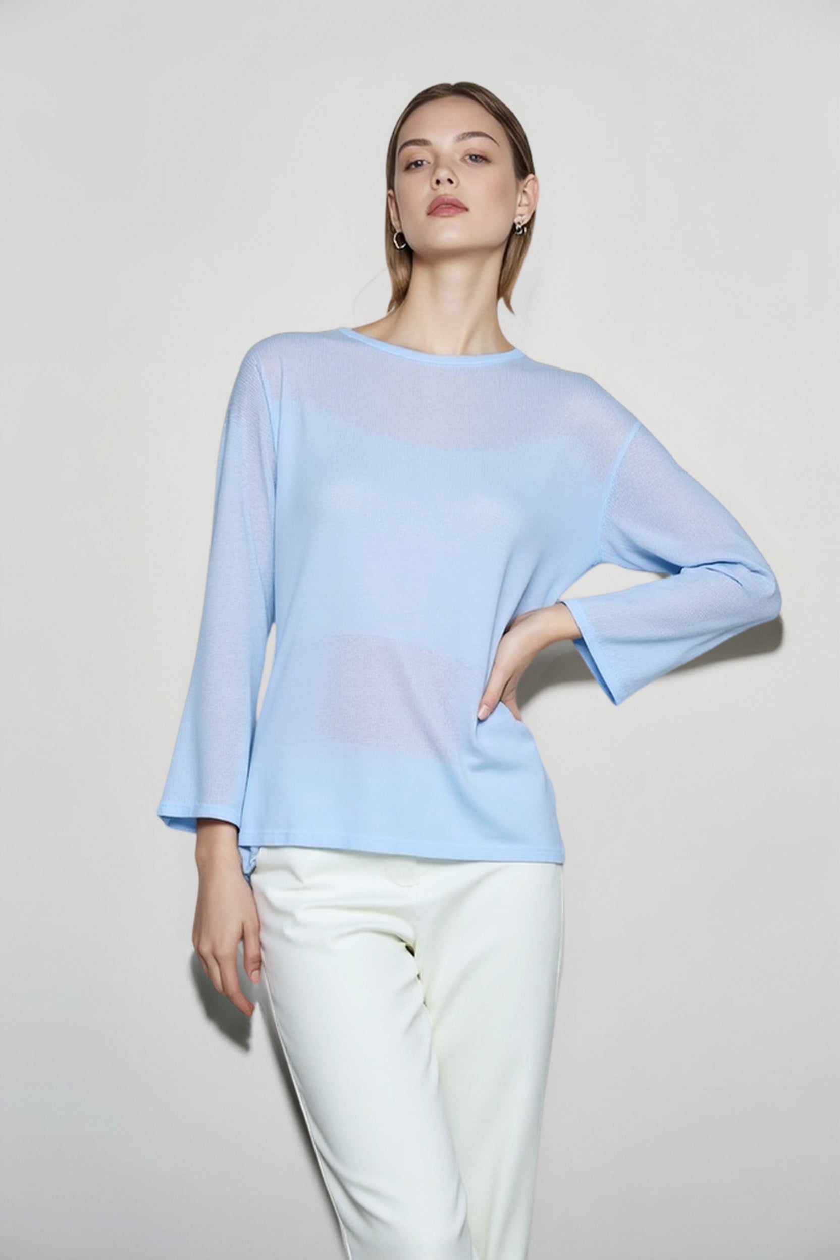 Lightweight Hollow Knit Sweater Main image
