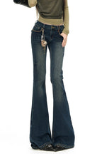 Contrast Seam Low Rise Bootcut Flare Jeans