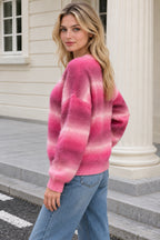 Ombre Crew Neck Relaxed Sweater