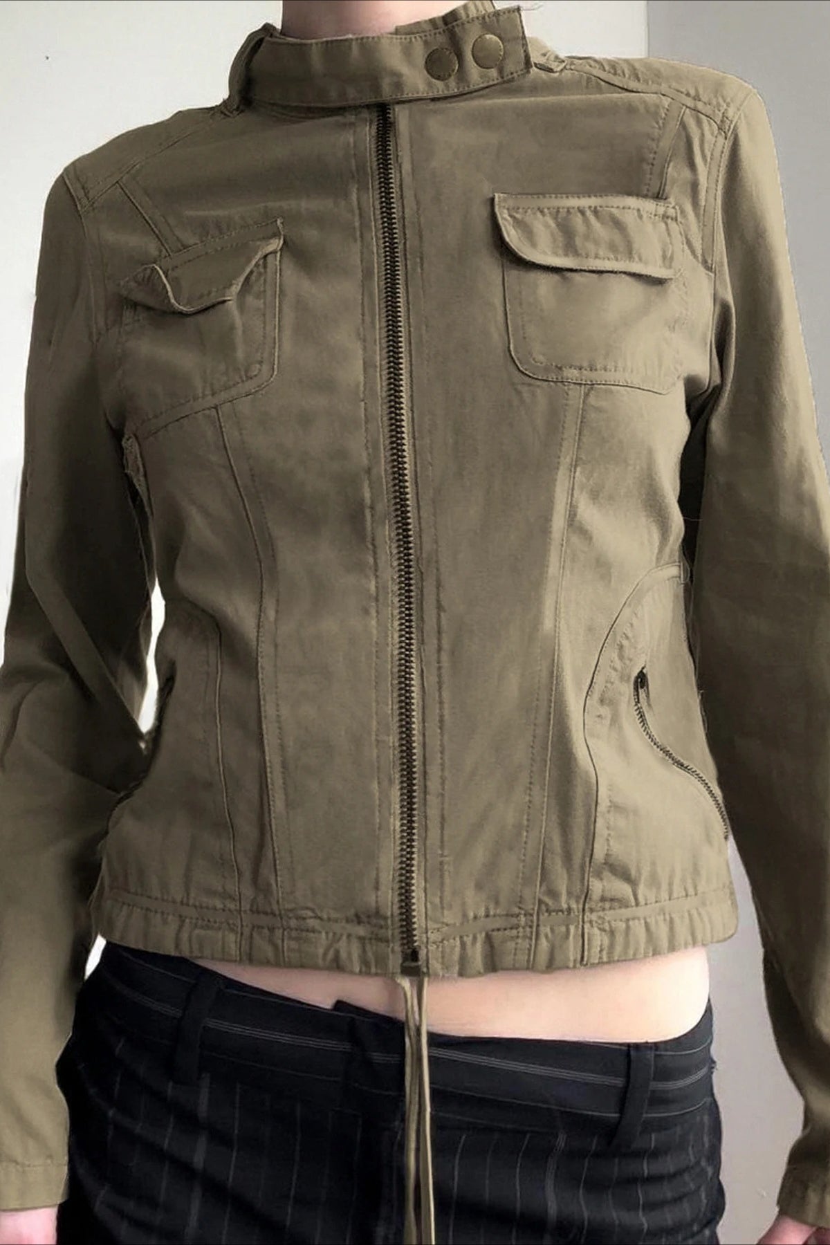 Vintage Drawstring Hem Street Jacket Main image