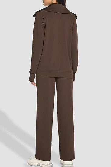 Monochrome Track Jacket Pants Activewear Set Secondary image