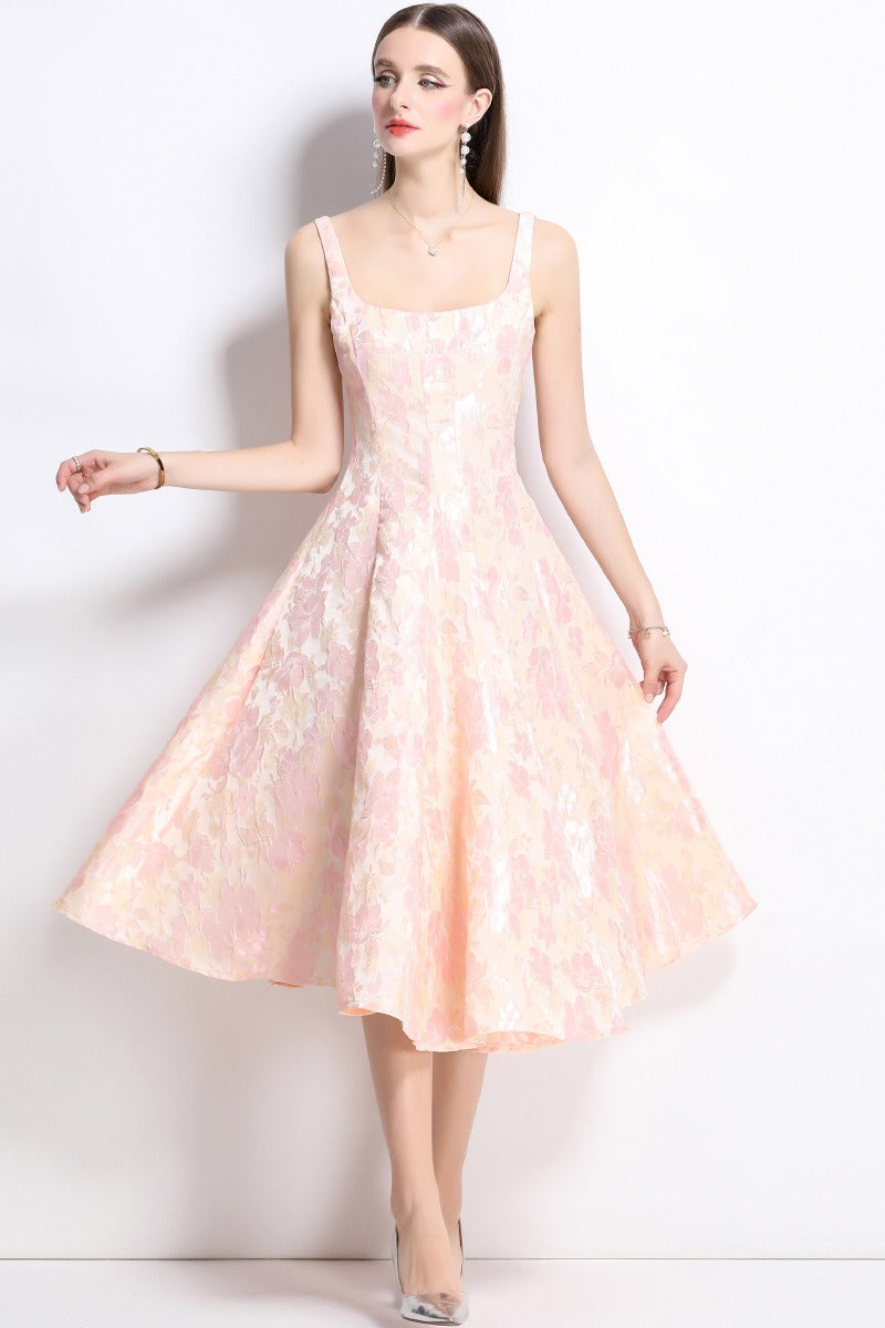 Jacquard Strapless Slip Formal Dress Main image