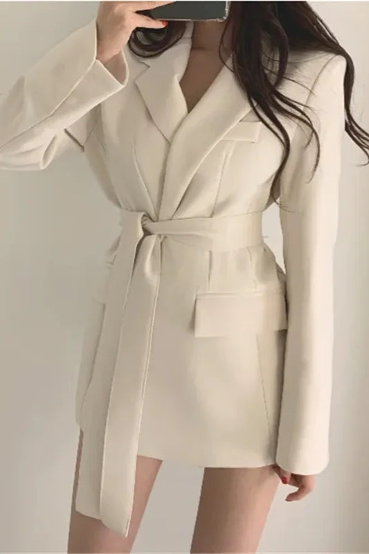 Belted Loose Fit Straight Blazer Main image