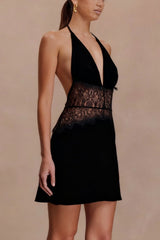 Open Back Ruched Corset Mini Dress