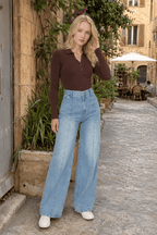 High Waist Straight Leg Jeans