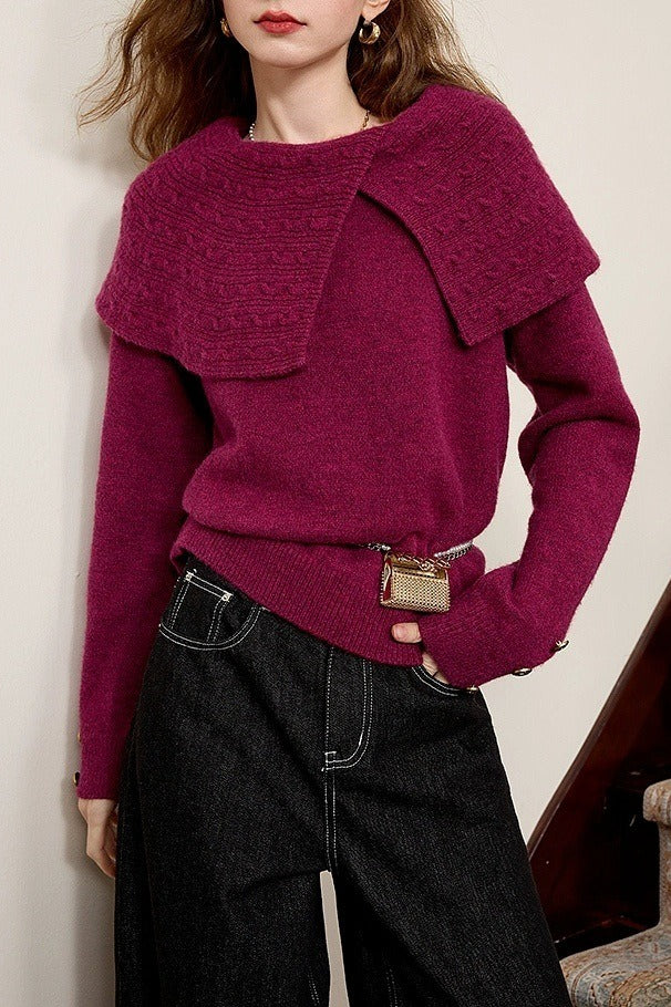 Oversized Collared Pullover Sweater Main image