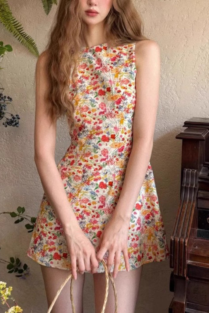 Crewneck Ruched Tank Mini Dress Main image