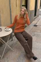 Sheer Blend Round Neck Knit Top