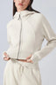 Cropped Fleece Workout Jacket
