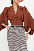 Victorian Tailored V Blouse