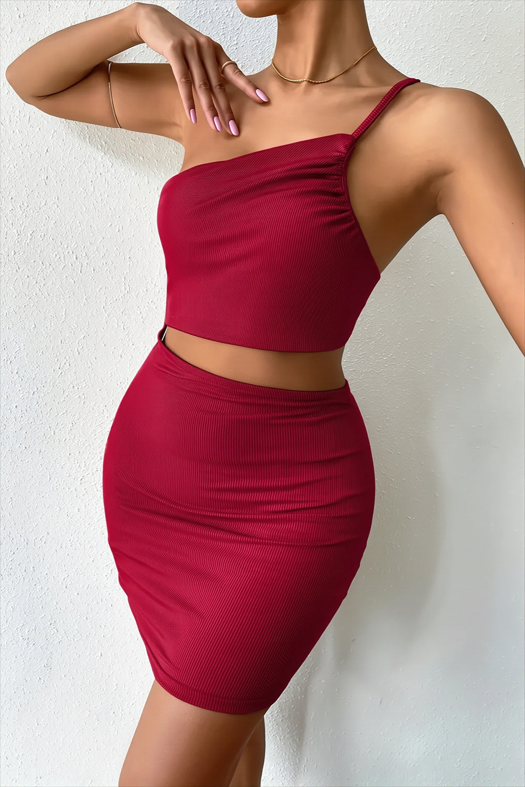 Cutout Layered Cami Backless Bodycon Mini Dress
