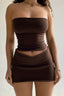 Off Shoulder Bandeau Slim Short Bust Skirt Two Piece Set