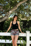 Heart Print Metal Ring Casual Streetwear Cami Top
