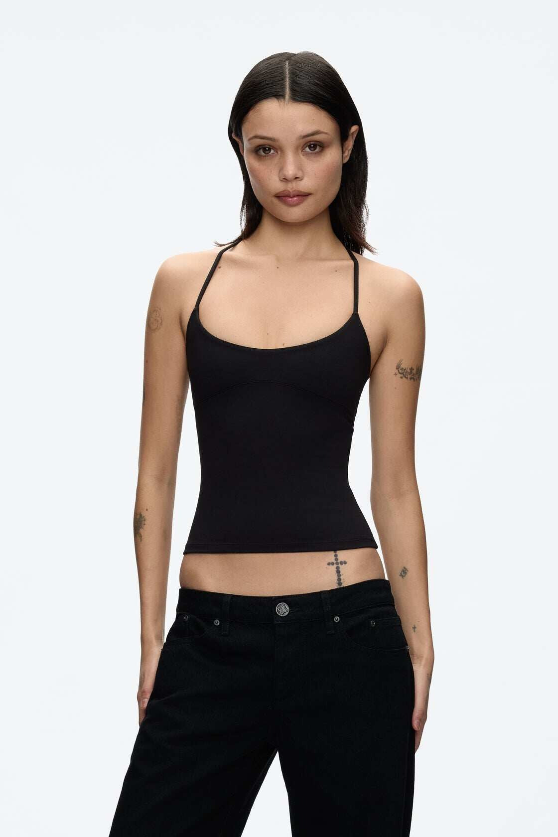 Silver-Tone Strap Slim Fit Cami Top Secondary image