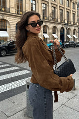 Vintage Belted Suede Long Coat