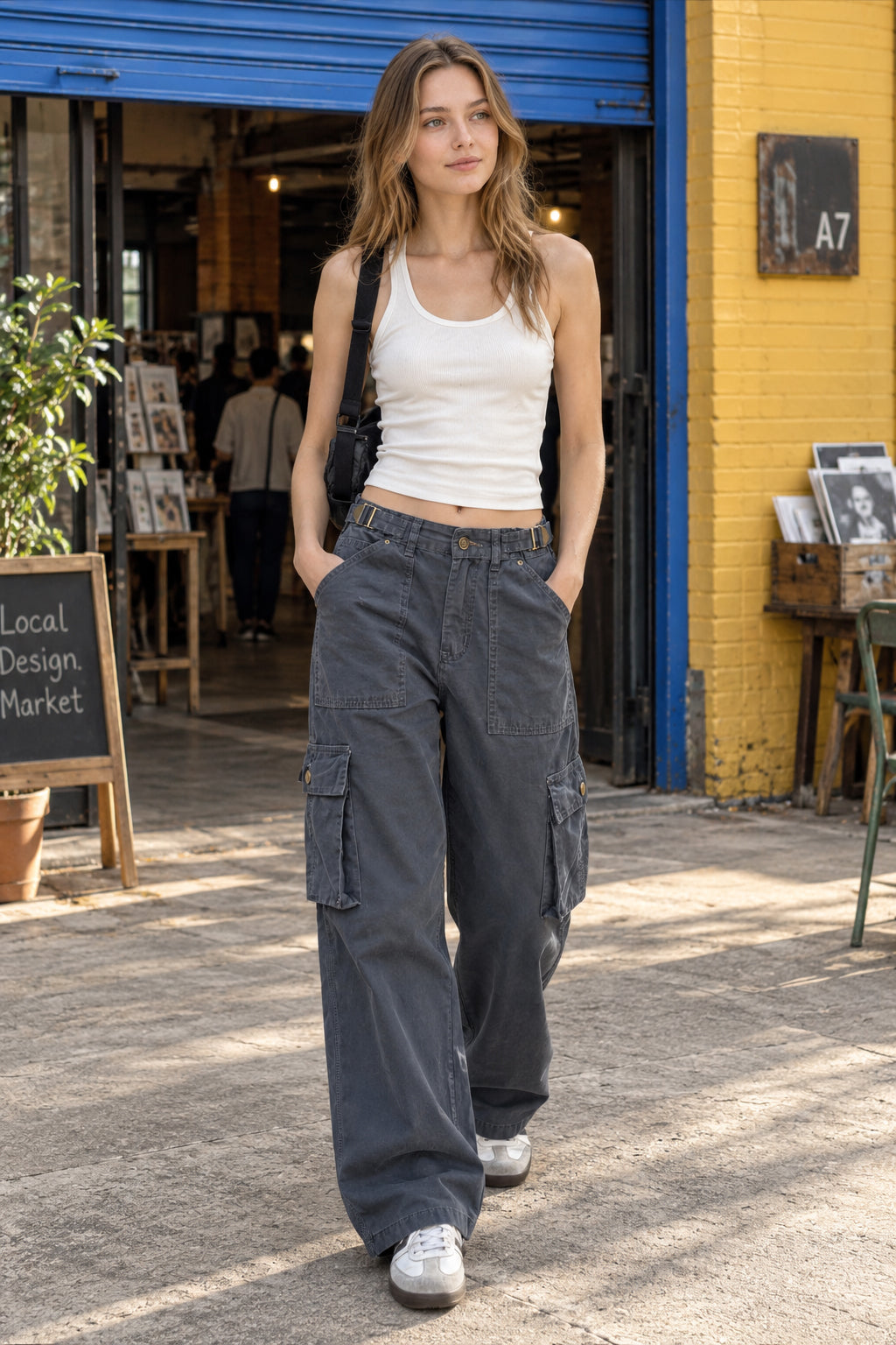 Vintage Multi Pocket Loose Straight Casual Cargo Pants