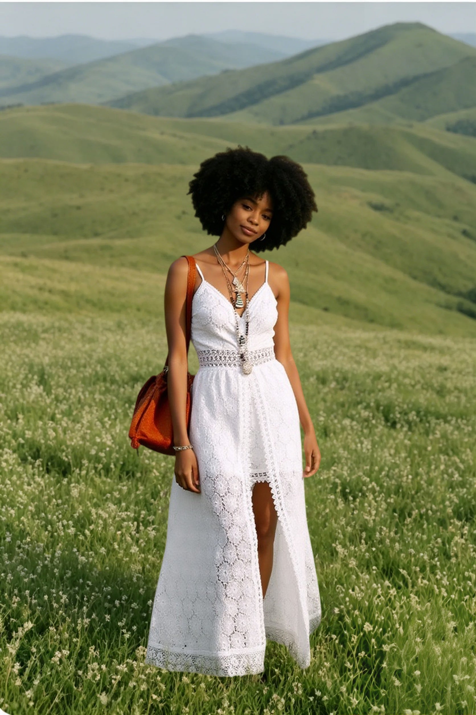 Spliced Strappy Casual Cutout Boho Dress Main image