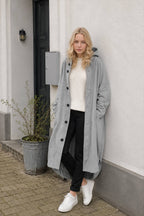 Oversized Hooded Long Overcoat