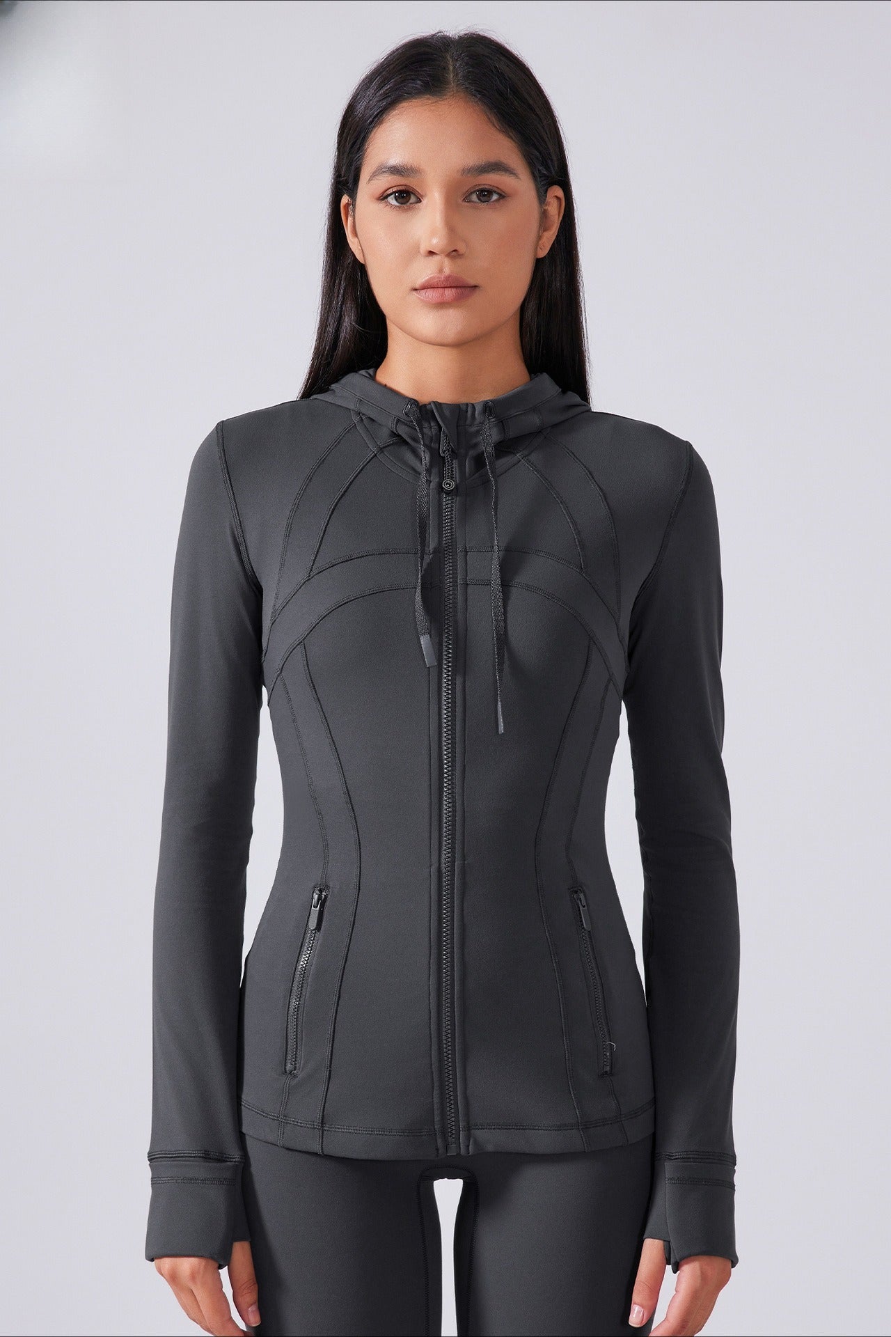 Drawstring Fitted Performance Hoodie Main image