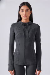 Drawstring Fitted Performance Hoodie