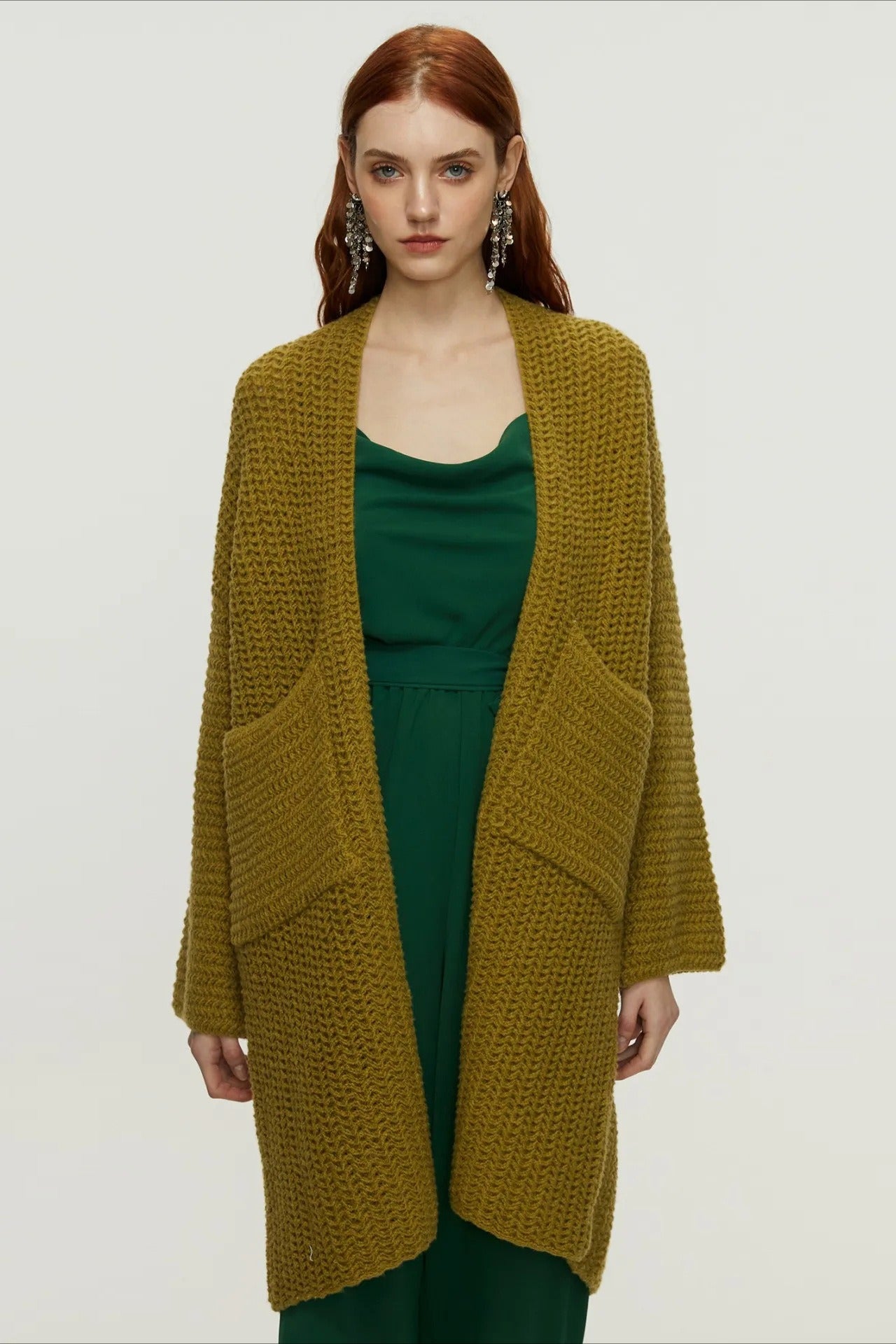 Longline Cable Knit Cardigan Main image