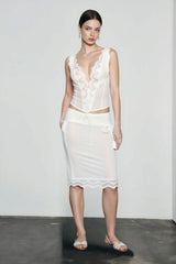 Lace Tie Front Bodycon Vacation Set