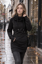 Hooded Drawstring Slim Fit Sweatshirt