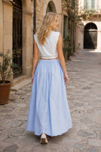 Cotton A-Line Skirt With Pockets