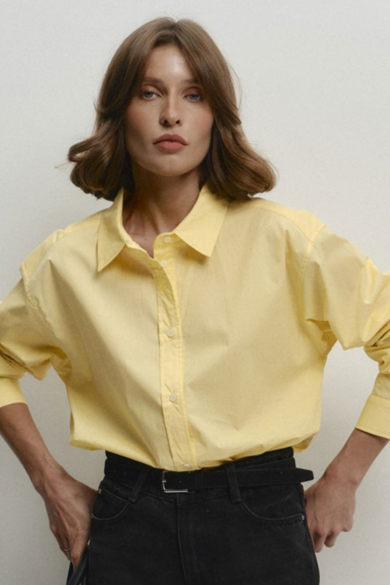 Comfort Fit Yellow Cotton Blouse Secondary image