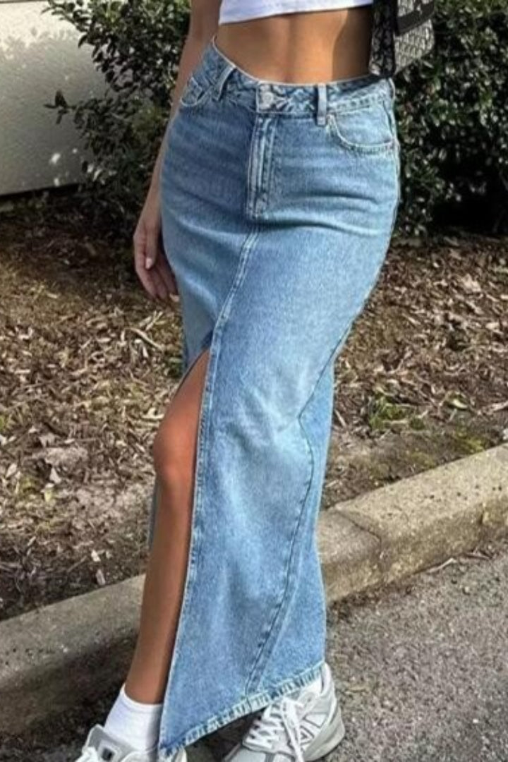 Vintage Bodycon Midi Jean Skirt Main image