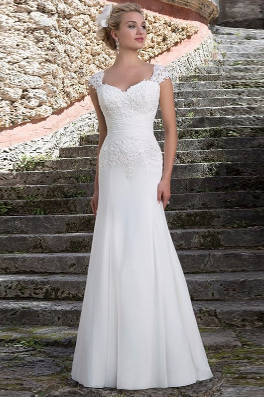 Off Shoulder Lace Train Prom Dress Main image