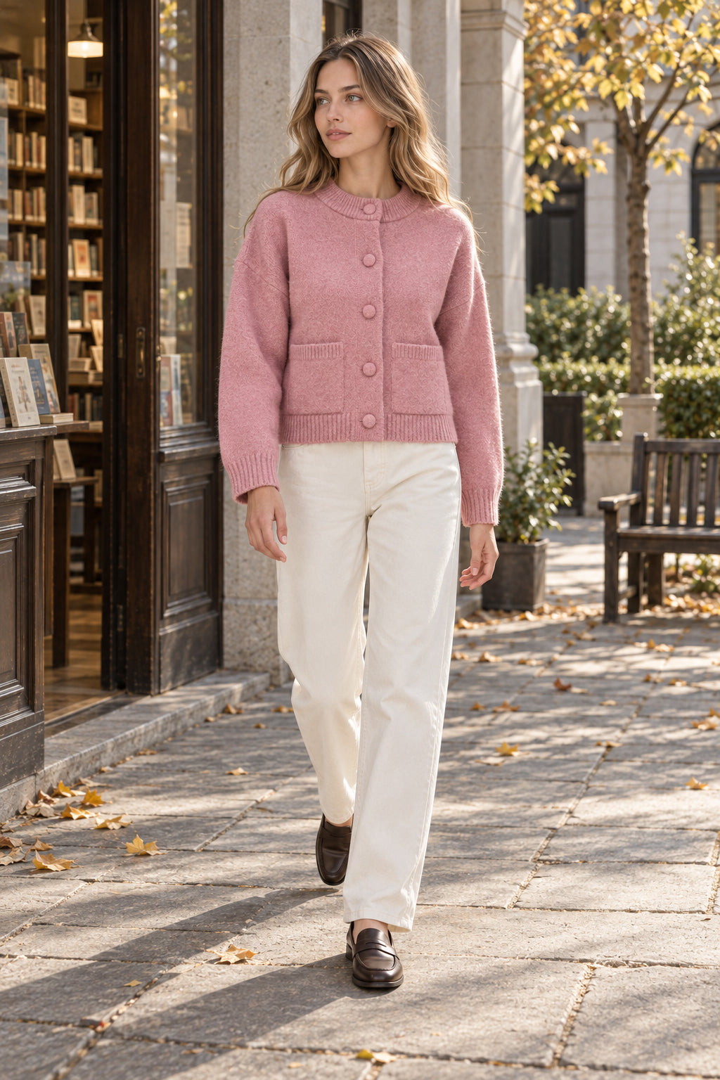 Fashionable Knit Cardigan Sweater