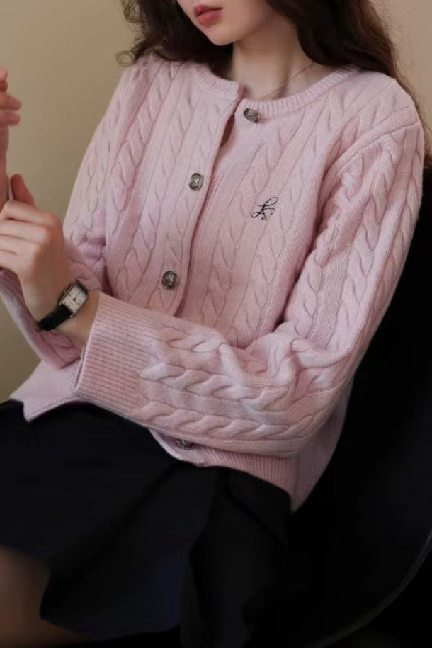 Fine Gauge Merino Cable Cardigan Secondary image