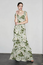 Elegant Ruffle Floral Dress