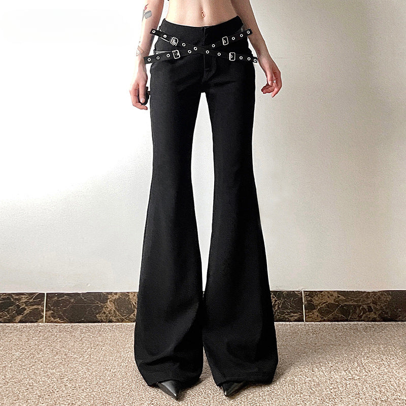 Goth Dark Harajuku High Waist Flare Pants Punk Decor Pants Main image