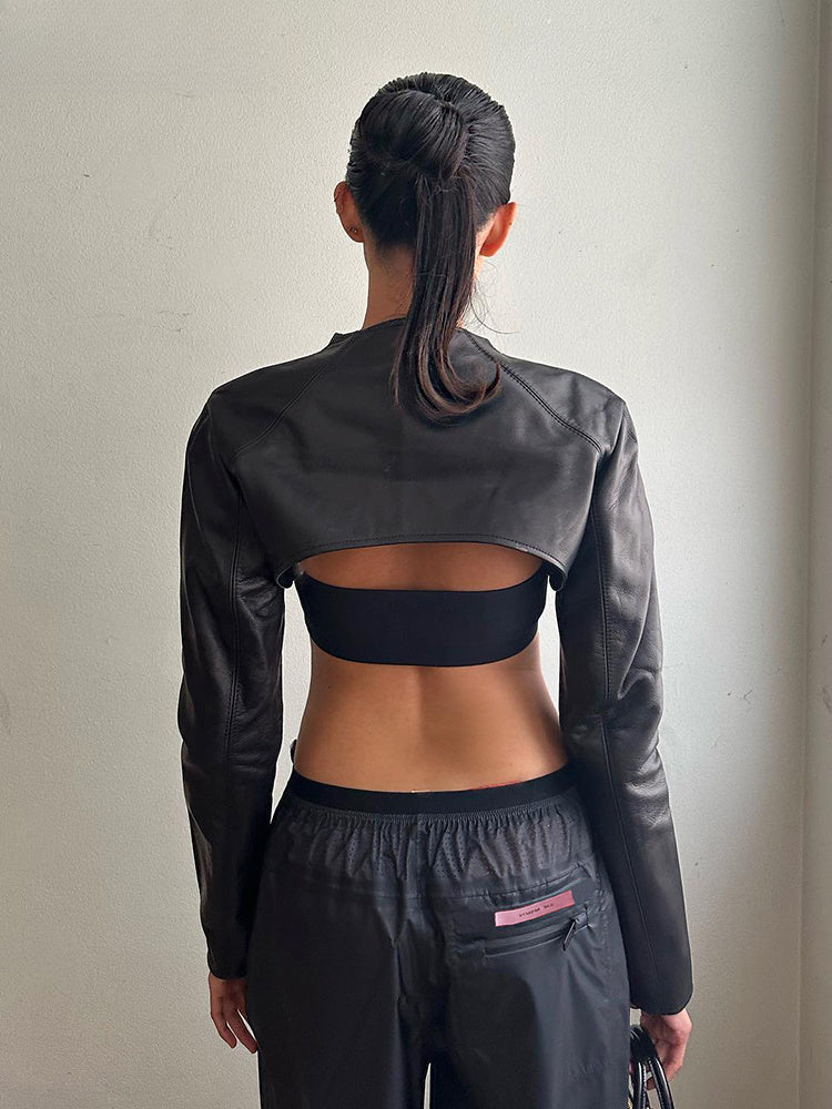 Extra Short Buckle Crop Jacket Secondary image