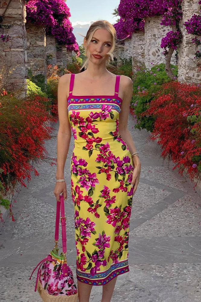 Ethnic Print Bodycon Pencil Floral Dress Secondary image