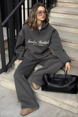 Graphic Pullover Hoodie Pants Activewear Set