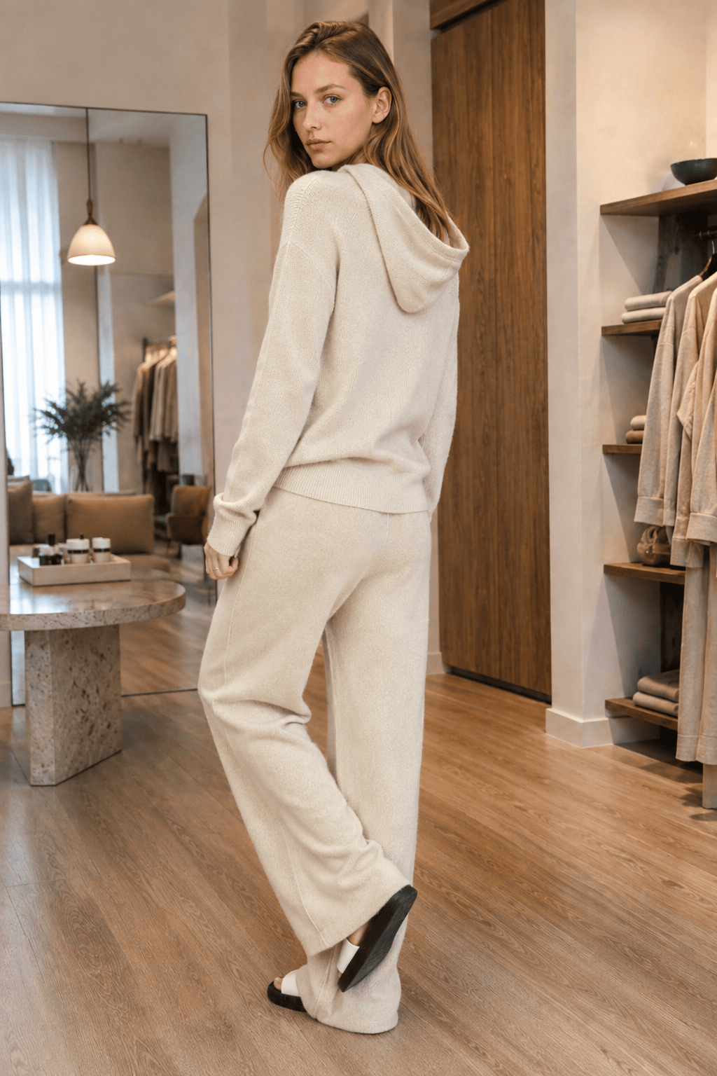 Thickened Wool High Waist Knit Pants Secondary image