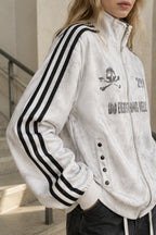 Washed Stripe Graphic Track Jackets