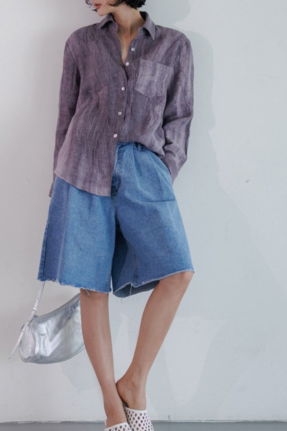 Old Money Wave Texture Blouse Secondary image